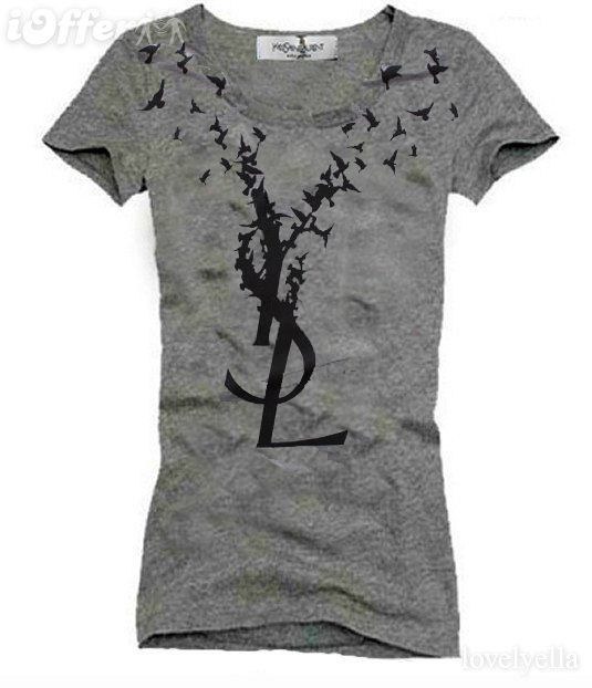 YSL short round collar T woman S-XL-249